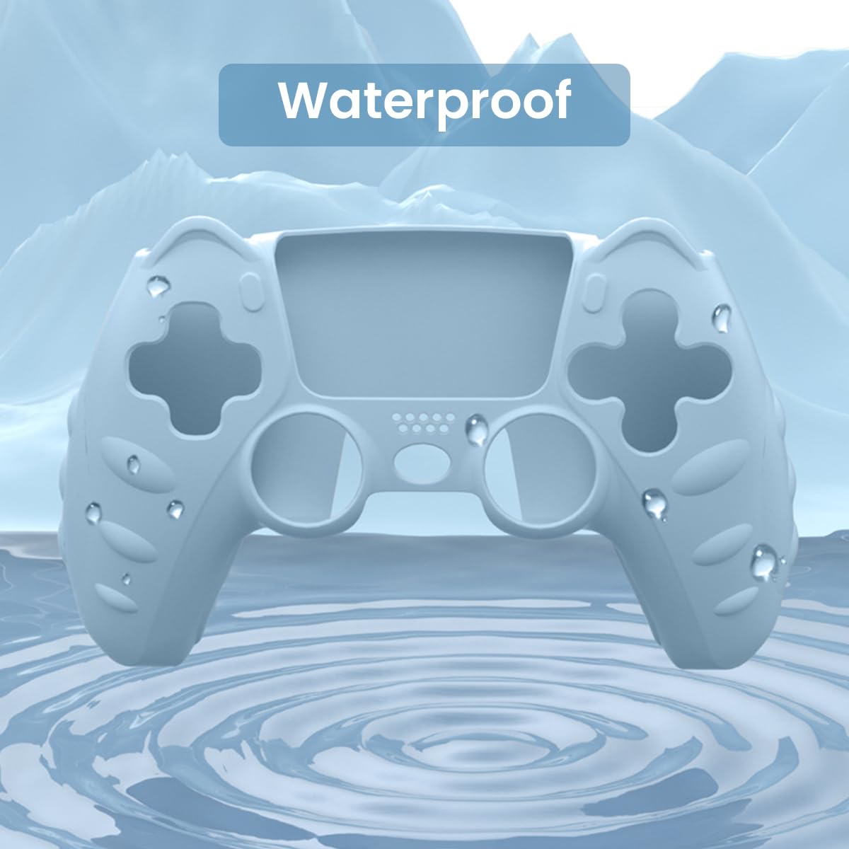 ZORBES Silicone Skin Cover for PS5 Game Controller Protective Skin Cover for PS5 Game Controller, Cartoon Cute Anti-slip Game Controller Skin Cover with Decorative Sticker & 2 Thumb Grip Caps ZORBES Silicone Skin Cover for PS5 Game Controller Protective Skin Cover for PS5 Game Controller, Cartoon Cute Anti-slip Game Controller Skin Cover with Decorative Sticker & 2 Thumb Grip Caps